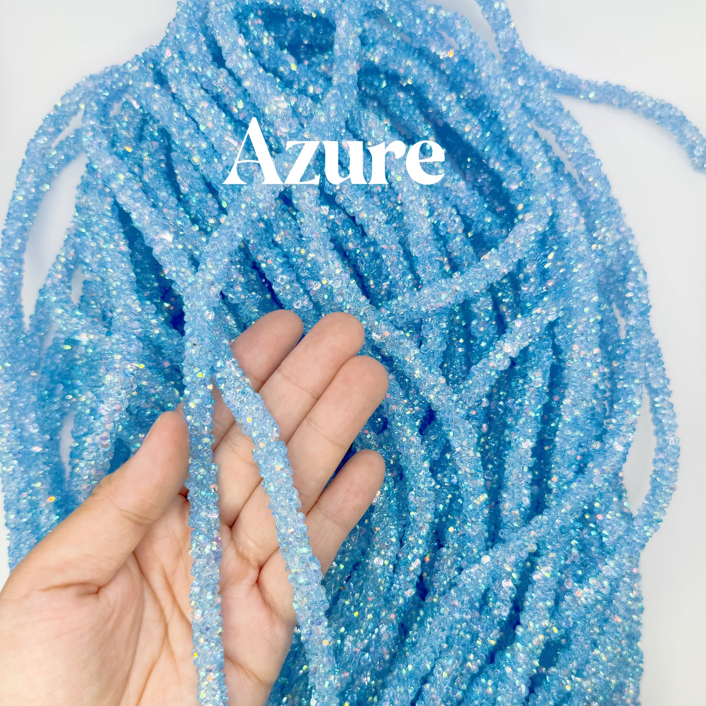 (Copy) 33 colors of 6 mm cylinder Rhinestone String trim, soft rhinestone tube, rhinestone stirp by yards,