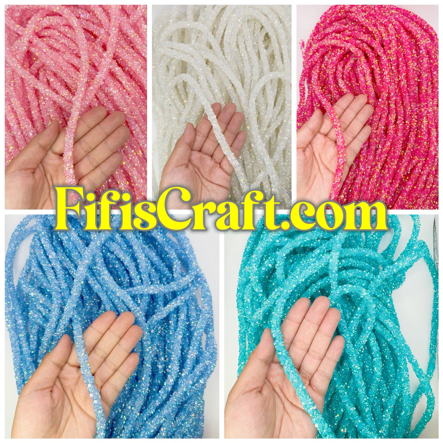 (Copy) 33 colors of 6 mm cylinder Rhinestone String trim, soft rhinestone tube, rhinestone stirp by yards,