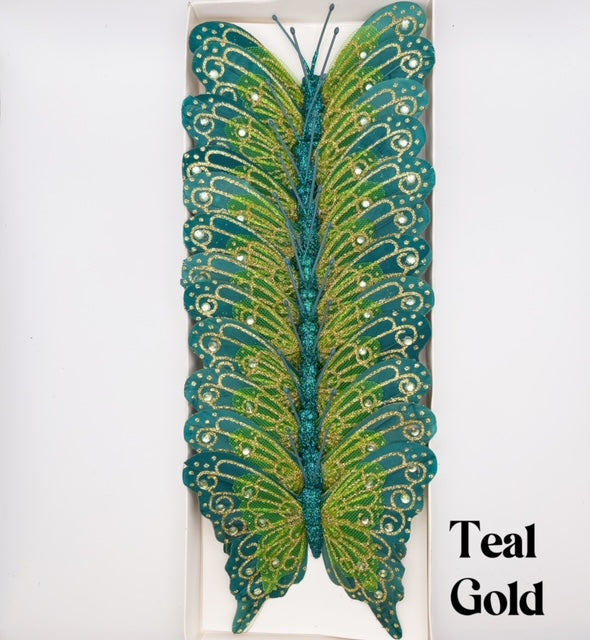 3 inches Gold Glitter Butterfly