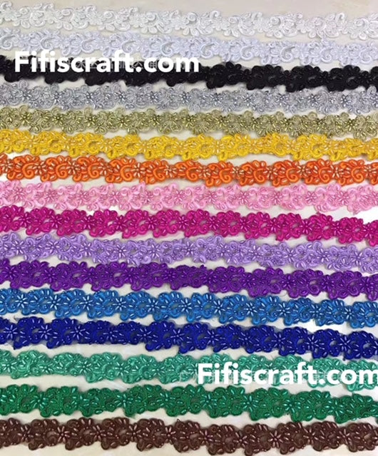 13 colors of Beaded embroidered Trim in by yards.