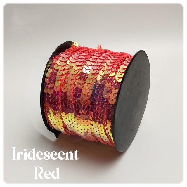 Iridescent Pearlized sequin trim by yard, 6mm sequin rope, sequin line