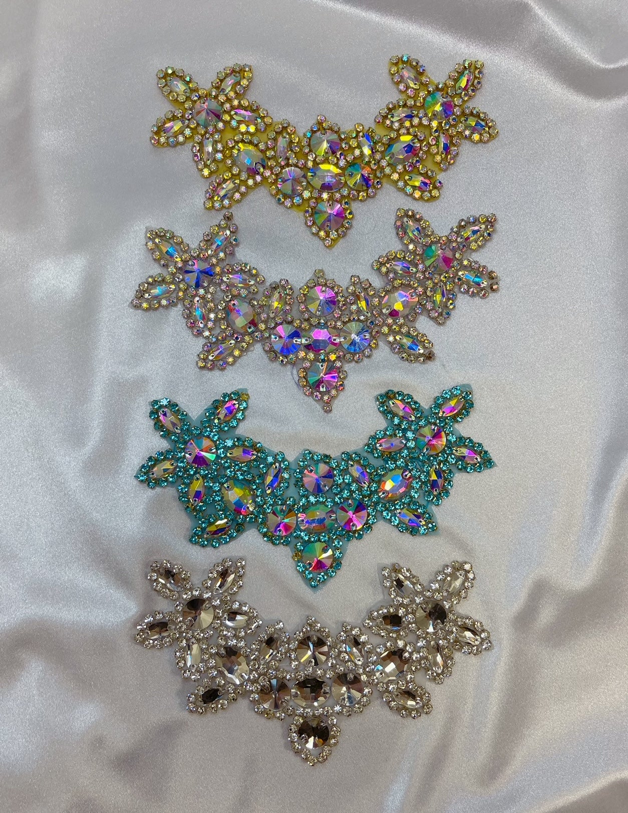 Rhinestone Patch, rhinestone applique for bridal dress, evening dress and decoration