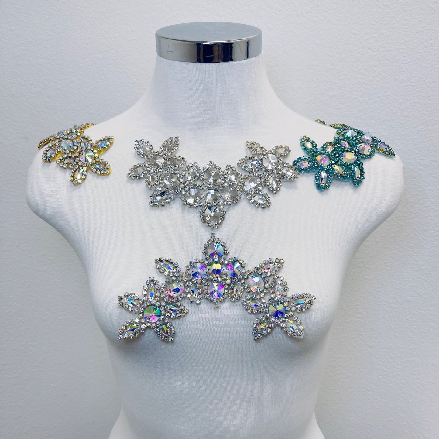 Rhinestone Patch, rhinestone applique for bridal dress, evening dress and decoration