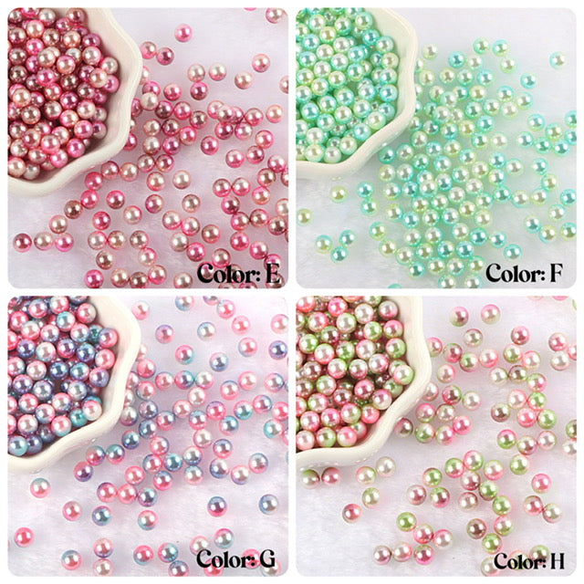 Rainbow mermaid pearl Iridescent Acrylic Resin rhinestone, Mermaid Pearl