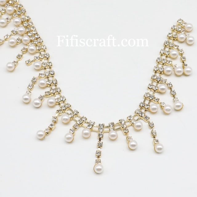 Copy of Dangling Pearl trim by yard, pearl strings