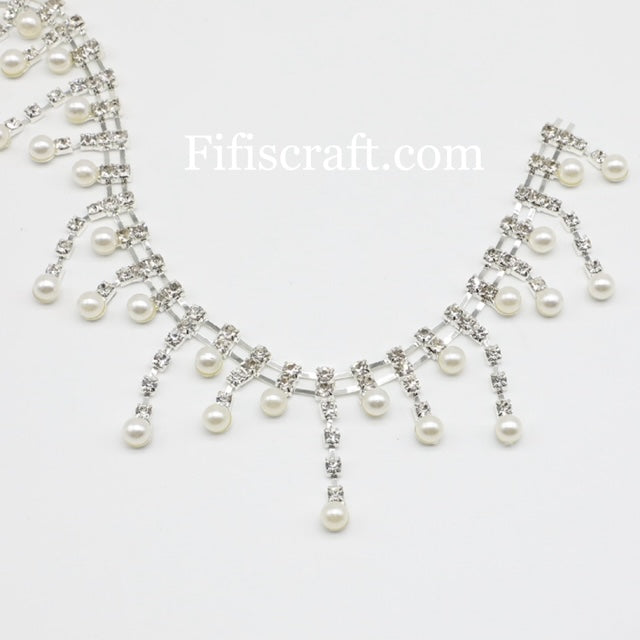 Copy of Dangling Pearl trim by yard, pearl strings
