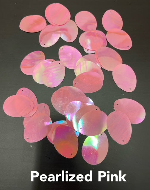 Assorted Large Oval Sequins, 28x39mm, outfit, accessories, DIY, cellphone Project