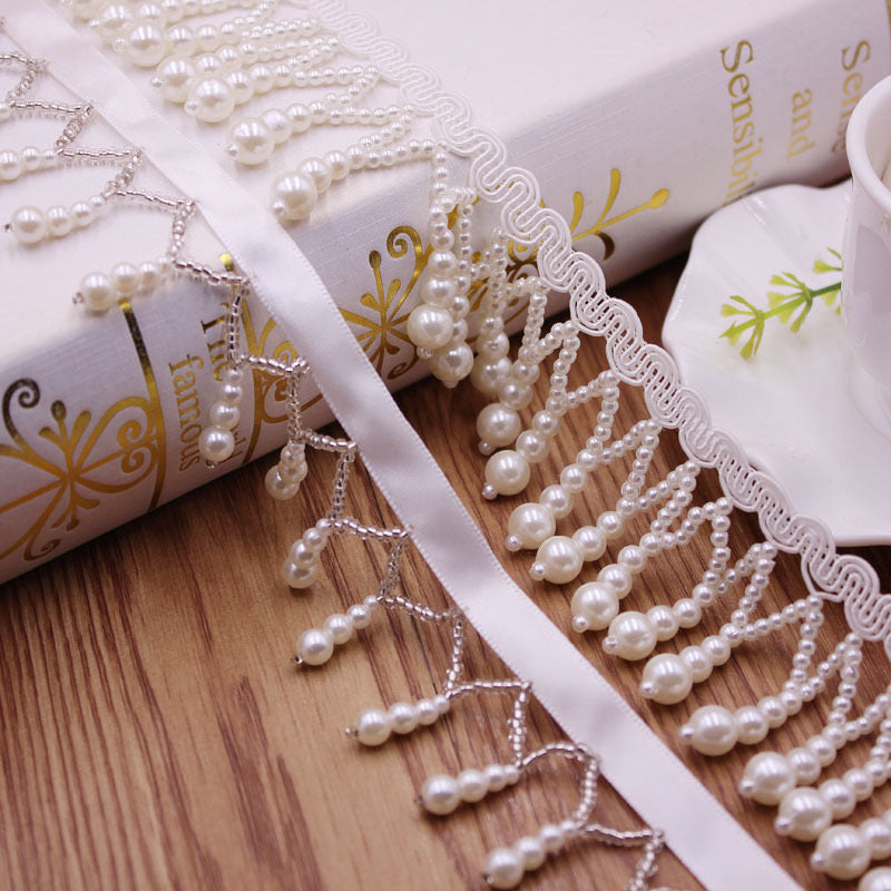 Dangling Pearl trim by yard