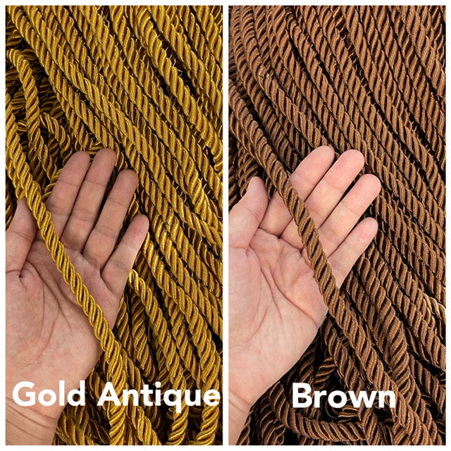 9mm wide twisted cord, twisted rope, twisted trim