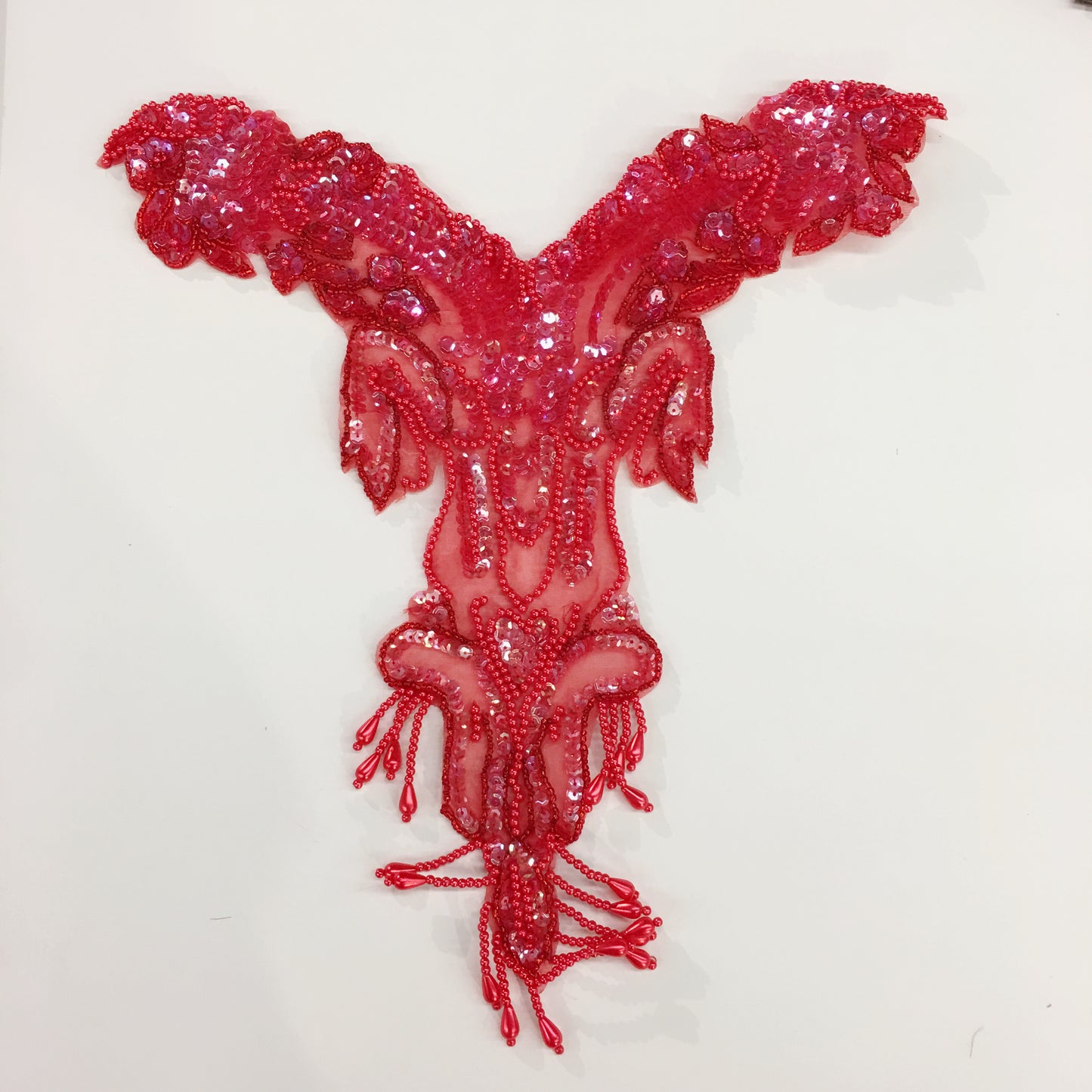 Medium size Beaded appliqué