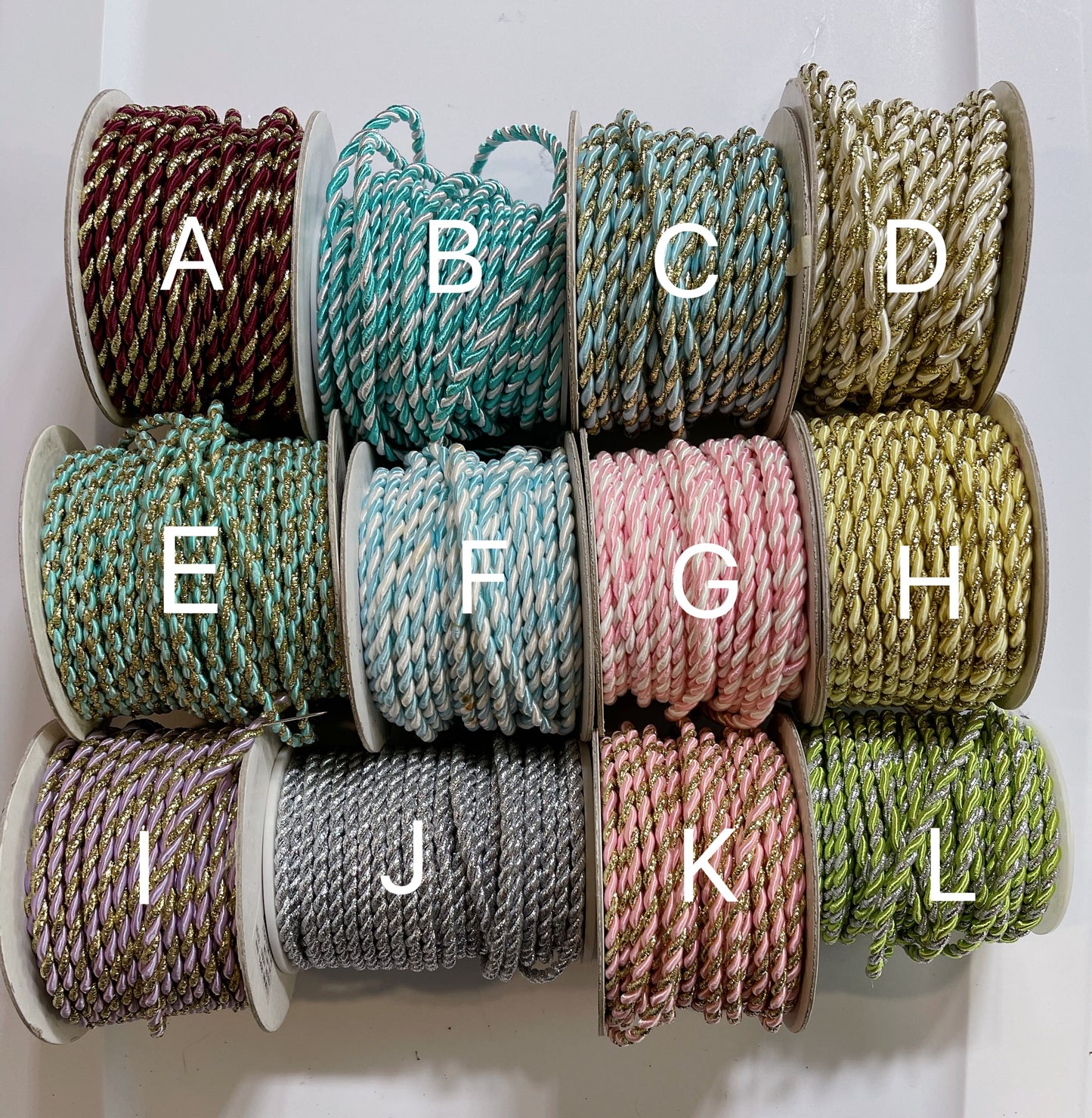 Braided trim with two tones by yard