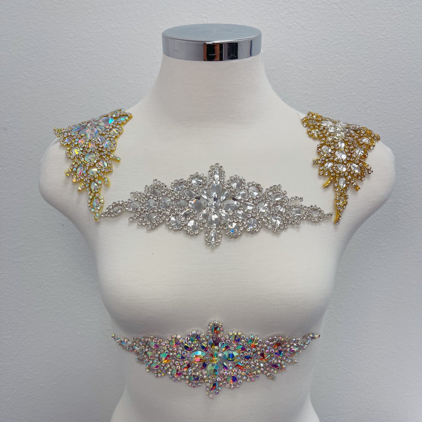 Rhinestone Patch, rhinestone applique for bridal dress, evening dress and decoration