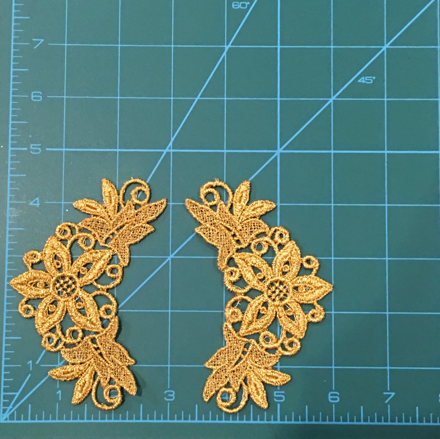 Gold and Silver necklace applique