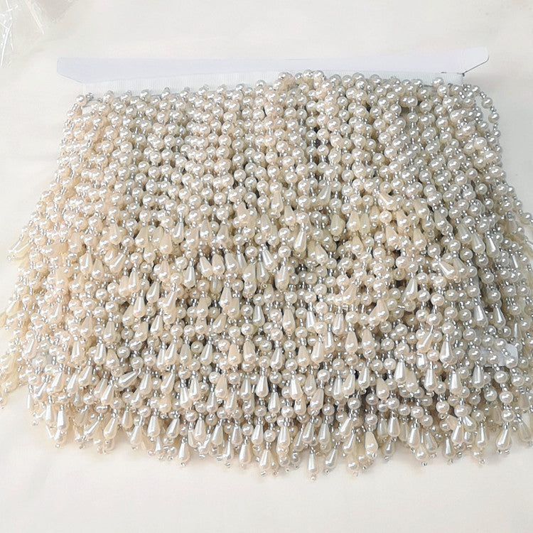 Dangling pearl trim by yard