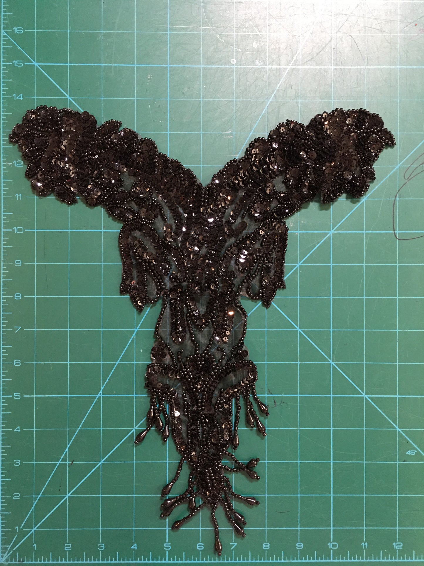 Medium size Beaded appliqué