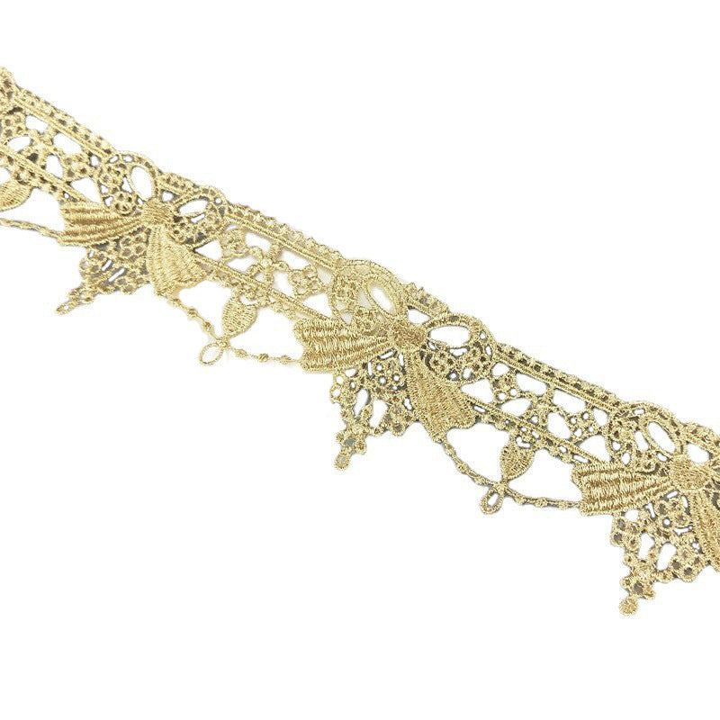 Gold embroidered trim 5 cm wide