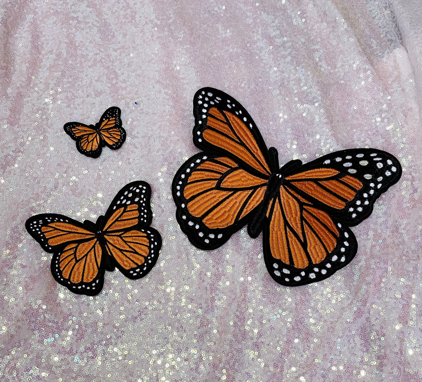 3 sizes of butterfly patch