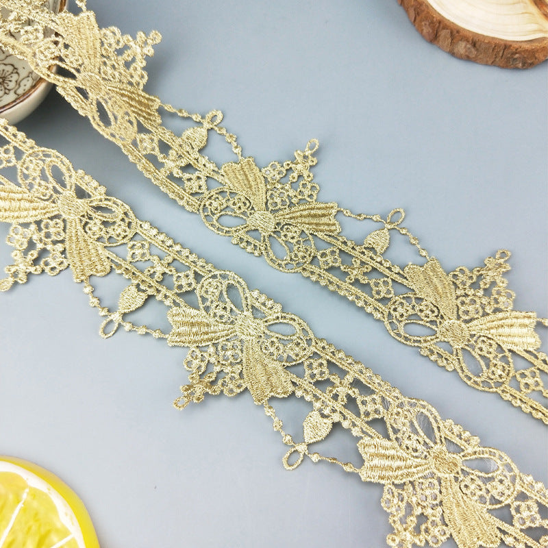 Gold embroidered trim 5 cm wide