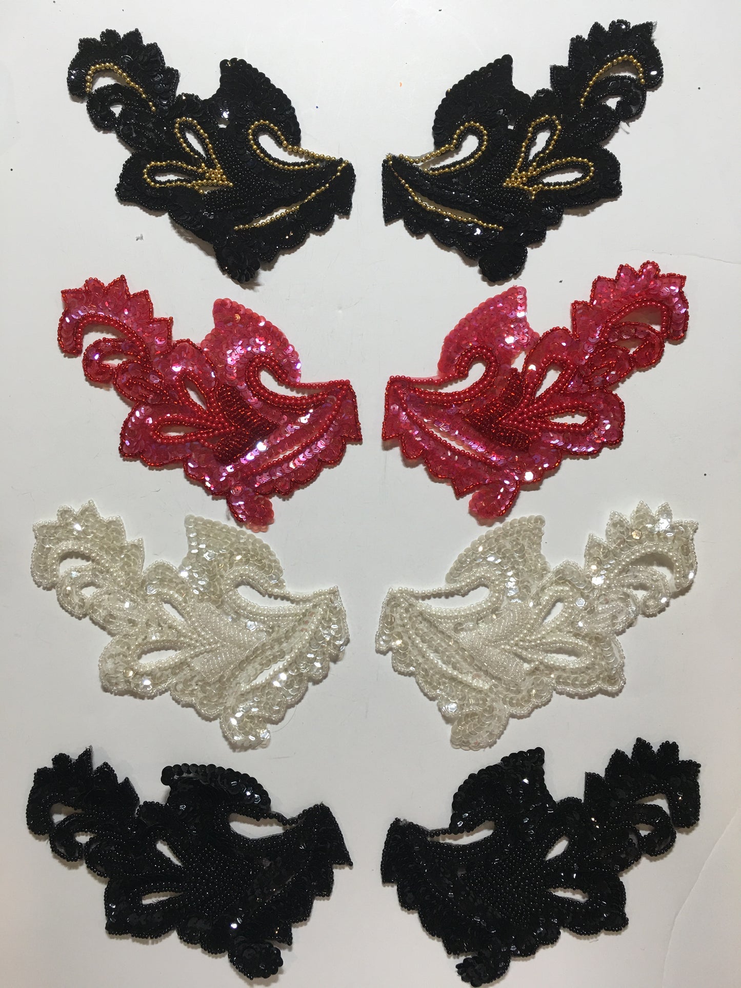 A pair of Beaded appliqué