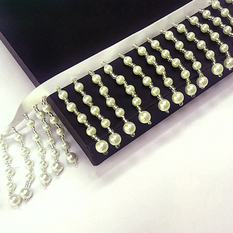 Dangling Pearl trim by yard.