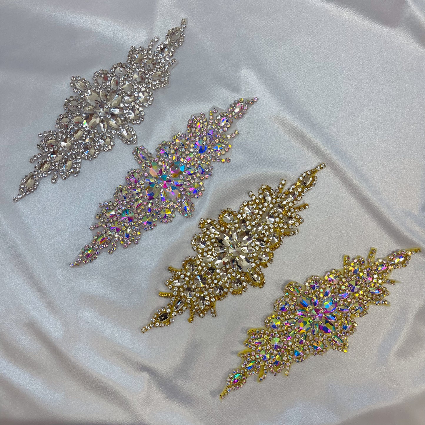 Rhinestone Patch, rhinestone applique for bridal dress, evening dress and decoration