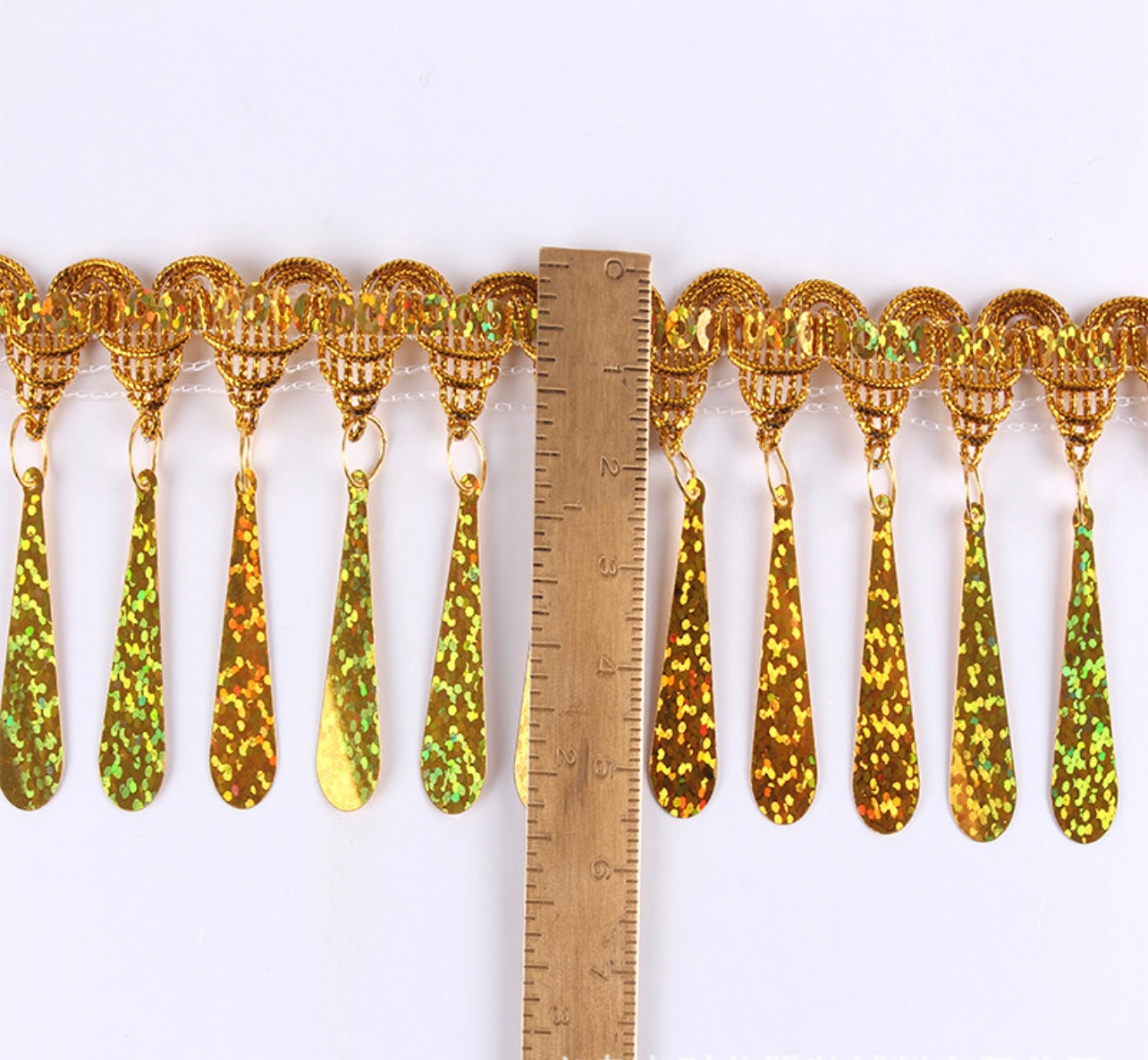 Polyester Braided trim with dangling fringe by yards