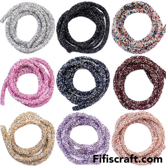 Copy of 8mm Glitter tube, glitter rope by yard