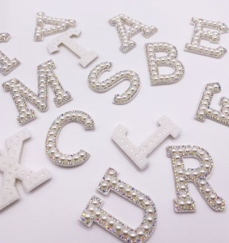 Non Iron on Non Adhesive Alphabet Rhinestone Letters with and AB Rhinestone with colored background, Iron On