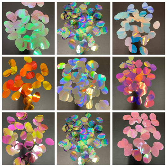 Assorted Large Oval Sequins, 28x39mm, outfit, accessories, DIY, cellphone Project