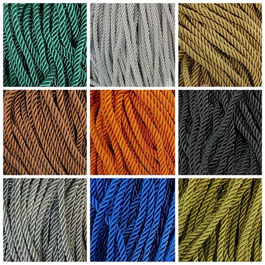 9mm wide twisted cord, twisted rope, twisted trim