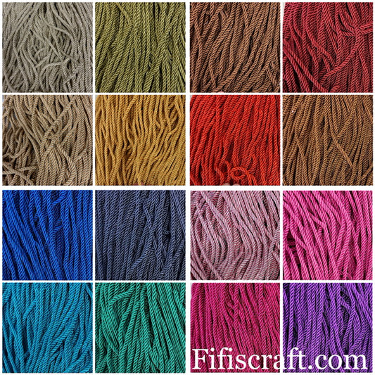 6mm wide twisted cord, twisted rope, twisted trim