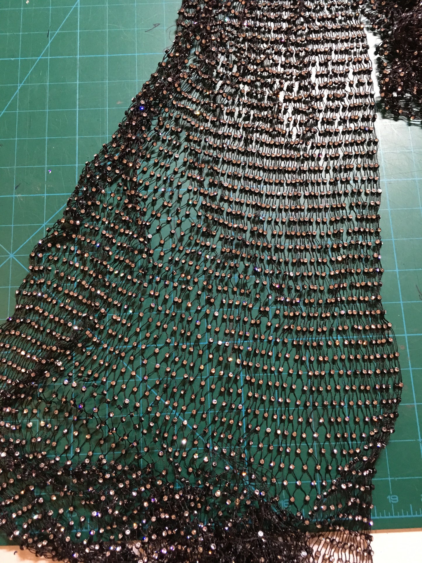 3 size Elastic Mesh, Stretchy Rhinestone Fishnet by yard