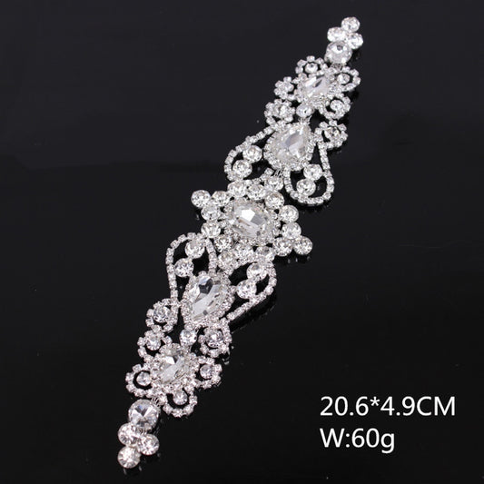 rhinestone appliqué, bridal rhinestone, rhinestone flower