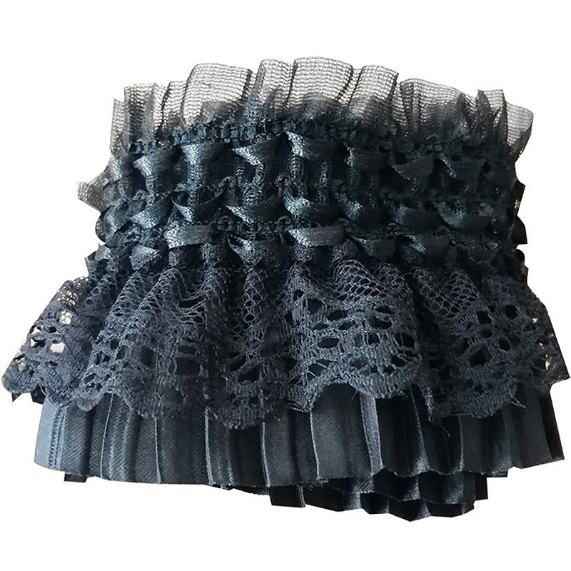 Lace Trim with Double layers stretchy raffle trim 7.5cm wide