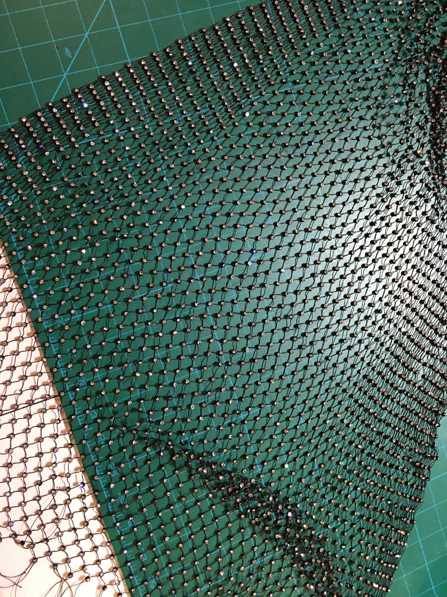 Large size Elastic Mesh, Stretchy  Rhinestone Fishnet by yard