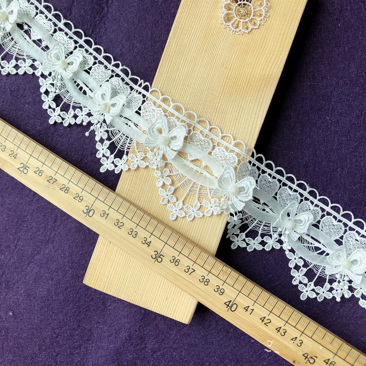 Copy of Embroidered 3D flower trim by yards