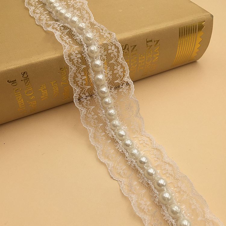 Pearl lace trim by yards