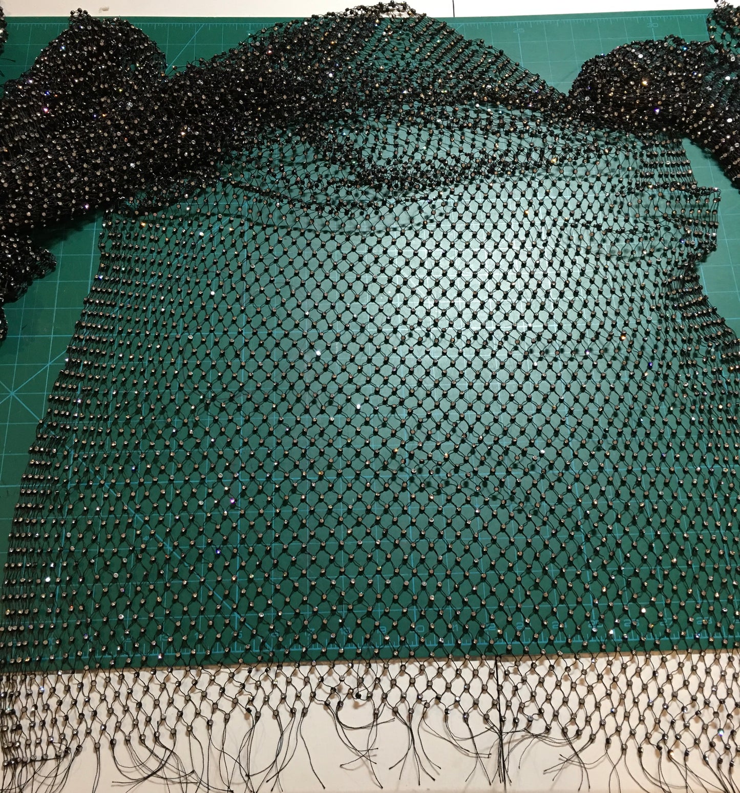 3 size Elastic Mesh, Stretchy Rhinestone Fishnet by yard