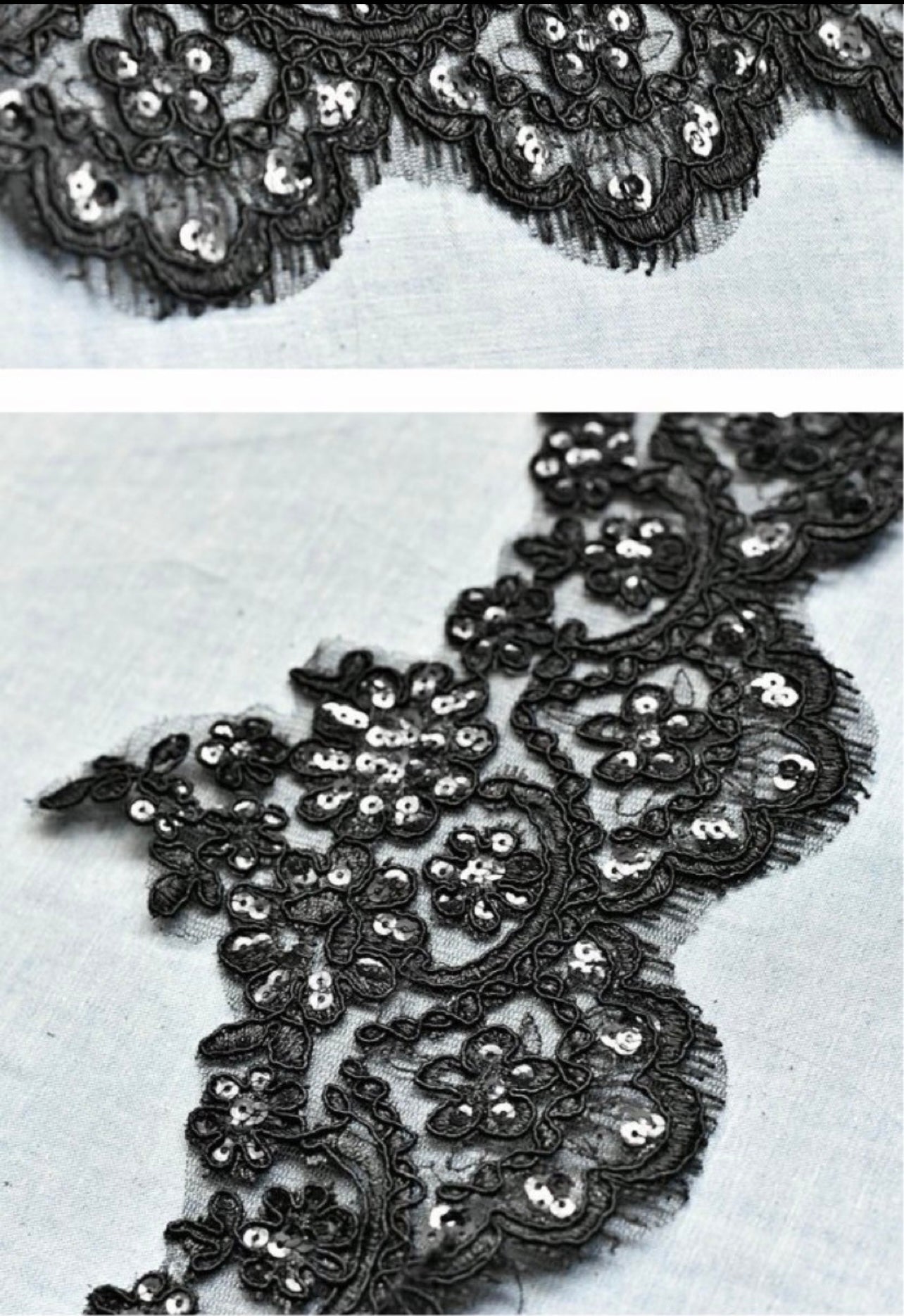 Large size embroidered lace trim