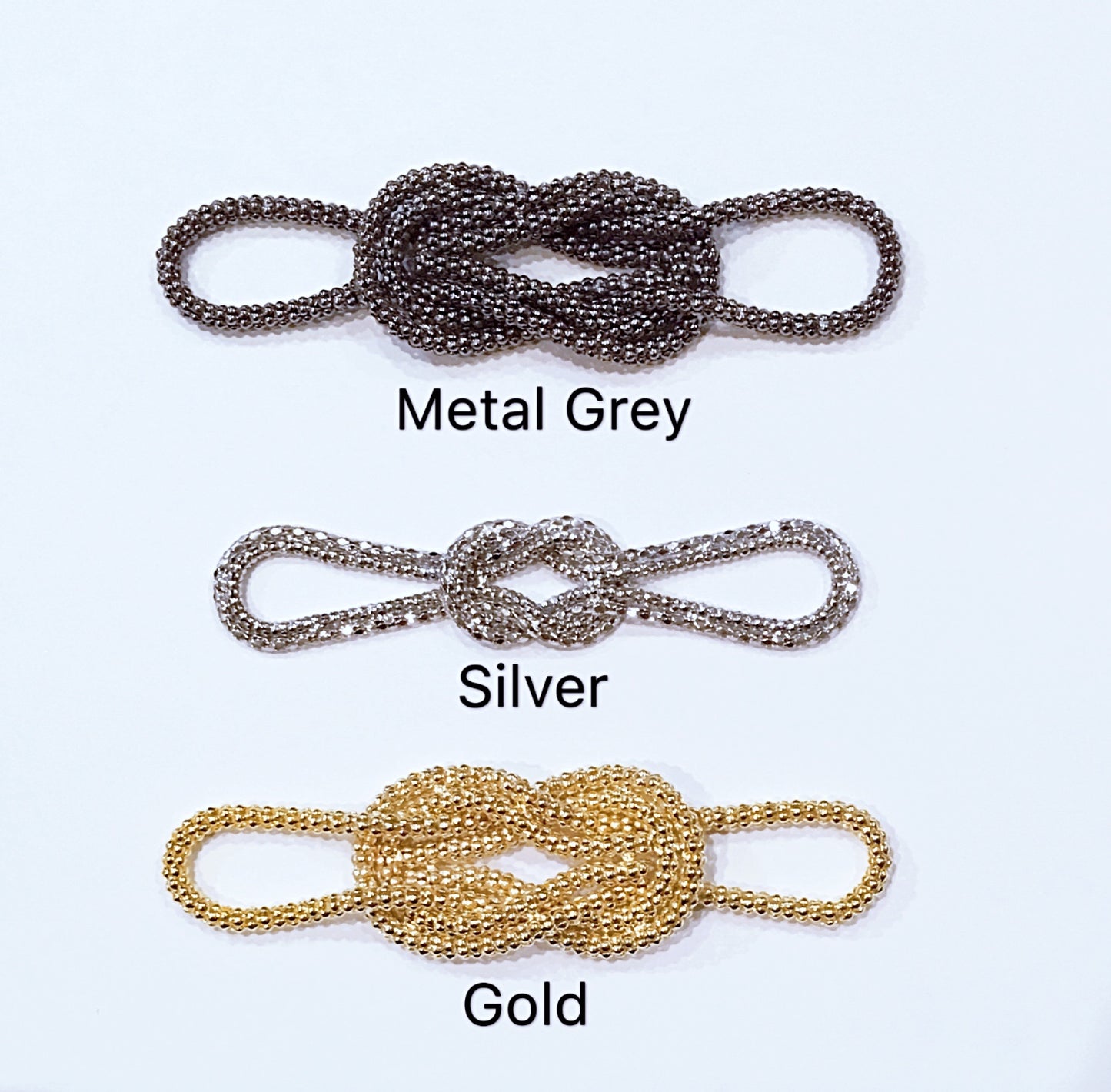 Metal chain, metal applique
